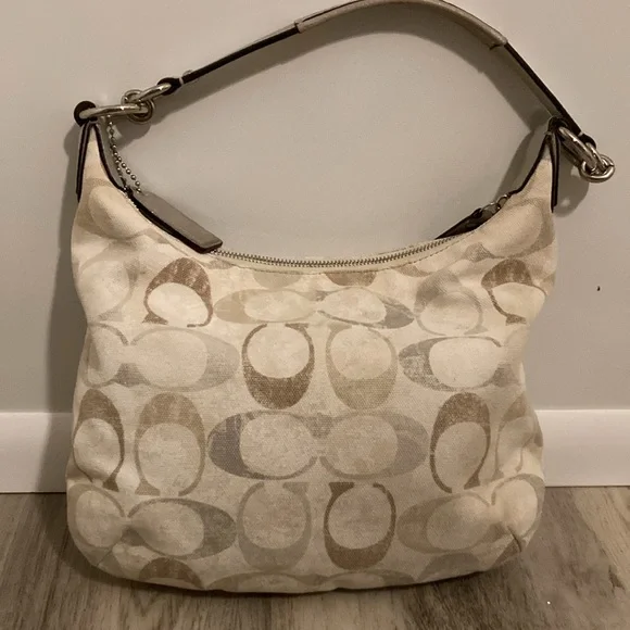 Coach Kristen Iridescent Sequins Tan Shoulder Bag Purse✨✨ - Picture 6 of 10